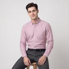Men's Pink Button-Down Collar Slim Fit Formal Shirt, गुलाबी, small