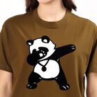 Women's Olive Cotton Round Neck Graphic T-Shirt, ओलिव, small