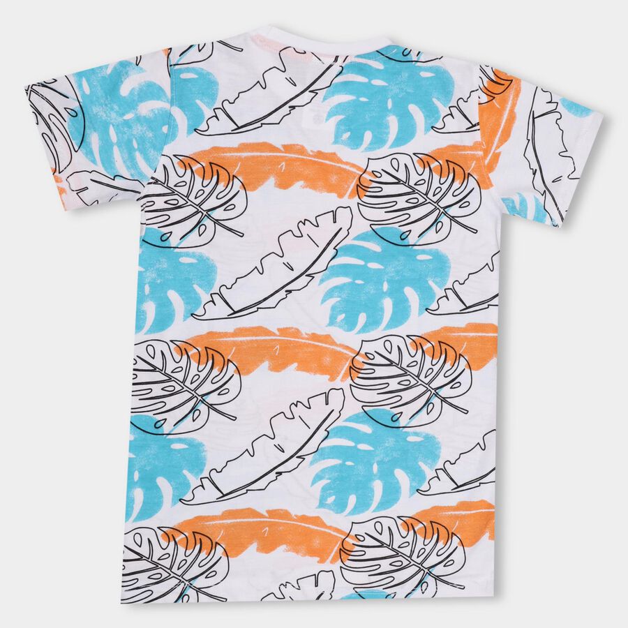 Boys' 100% Cotton Half Sleeves T-Shirt , सफ़ेद, large