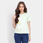 Ladies' Cotton Round Neck T-Shirt, Light Green, small image number null