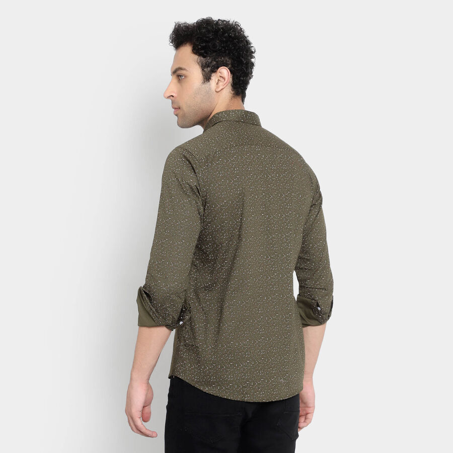 Cotton Casual Shirt, Olive, large image number null