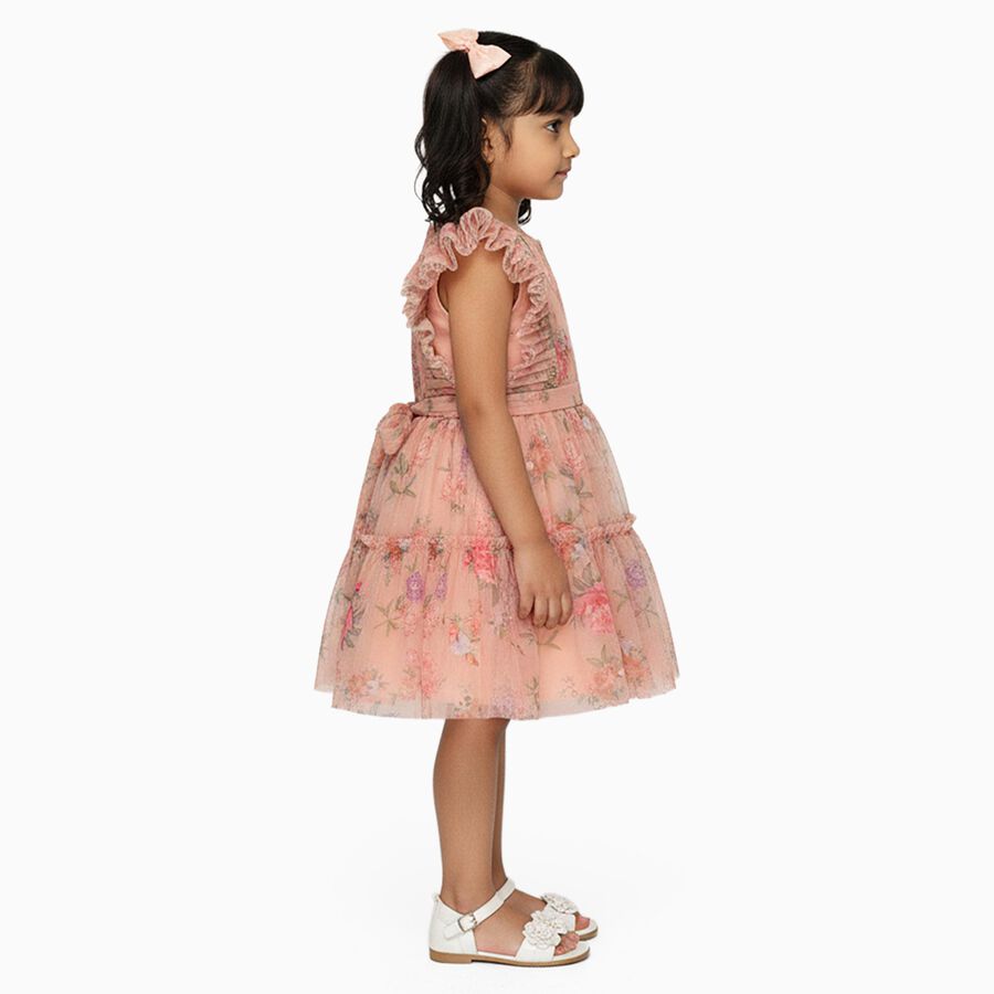 Girls' Versatile Everyday and Occasion Wear Frock, Light Pink, large