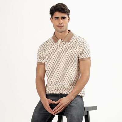 Men's 100% Cotton Collared Half Sleeves T-Shirt 