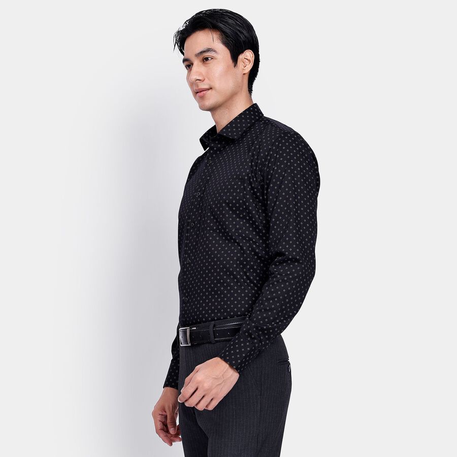 Men's 100% Cotton Formal Shirt, Black, large image number null