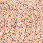 Infants' Pastel Floral Ruffled Sleeve Cotton Frock, ऑफ व्हाइट, small image number null