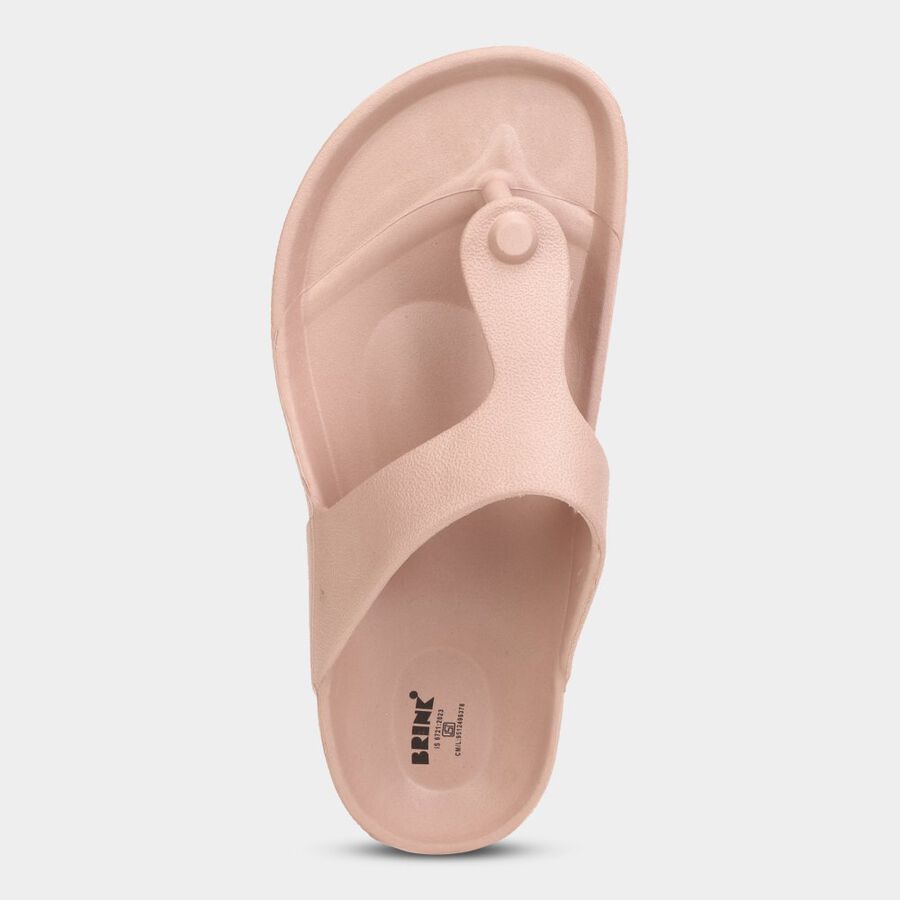 Womens Moulded Sliders, पीच, large image number null