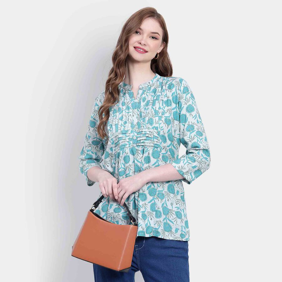 Printed Kurta, Light Blue, large image number null