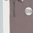 Boys' Half Sleeves T-Shirt, चारकोल, small image number null