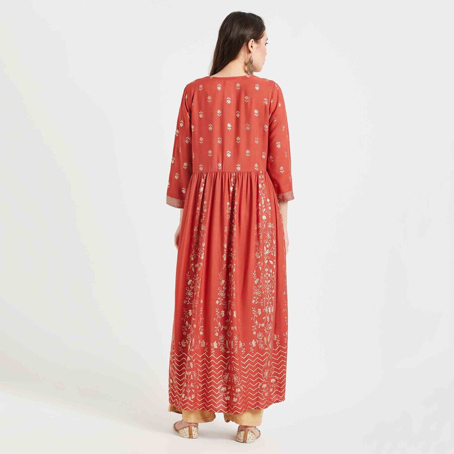 Printed Kurta, Rust, large image number null