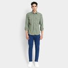 Men's 100% Cotton Casual Shirt, Olive, small image number null