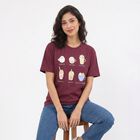 Women's Pink Cotton Round Neck Regular T-Shirt, Pink, small