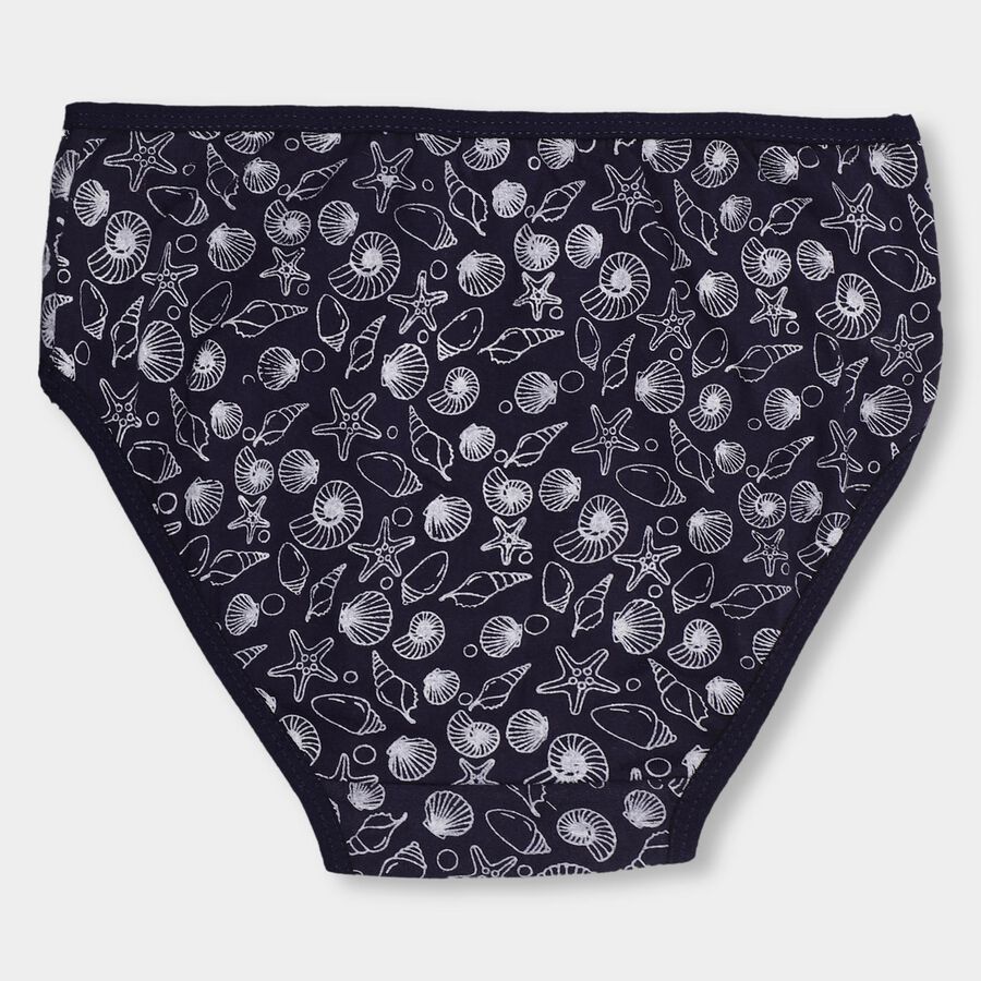 Girls' 100% Cotton V-Cut Panty , Navy Blue, large image number null