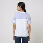 Women's Light Blue Cotton Round Neck Regular T-Shirt, Light Blue, small