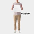 Men's White Striped Pack of 3 Handkerchief, White, small