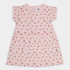Infant Girls' 100% Cotton Frock, हल्का गुलाबी, small image number null