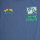 Boys' Navy Blue Round Neck Graphic Printed T-Shirt, Mid Blue, small