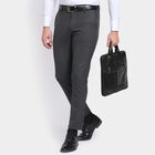 Men's Slim Fit Casual Trousers , गहरा ग्रे, small image number null