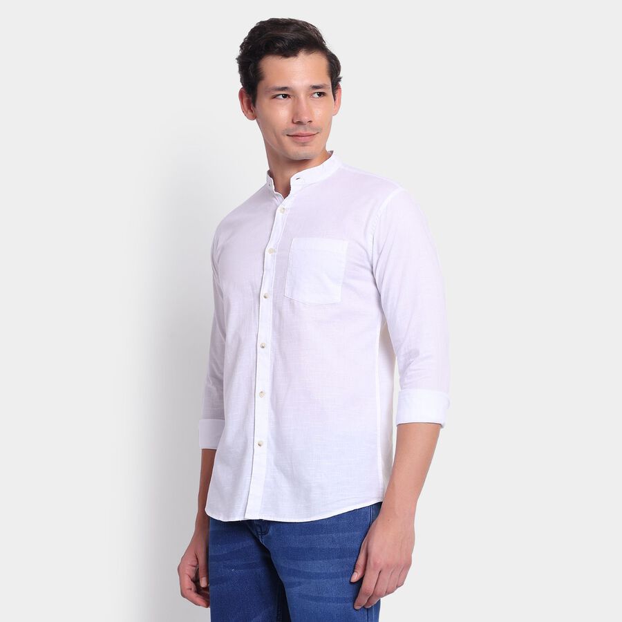 Men's Cotton Casual Shirt, White, large image number null