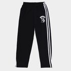 Boys' Jet Black Cotton Blend Football Print Pyjama, Black, small