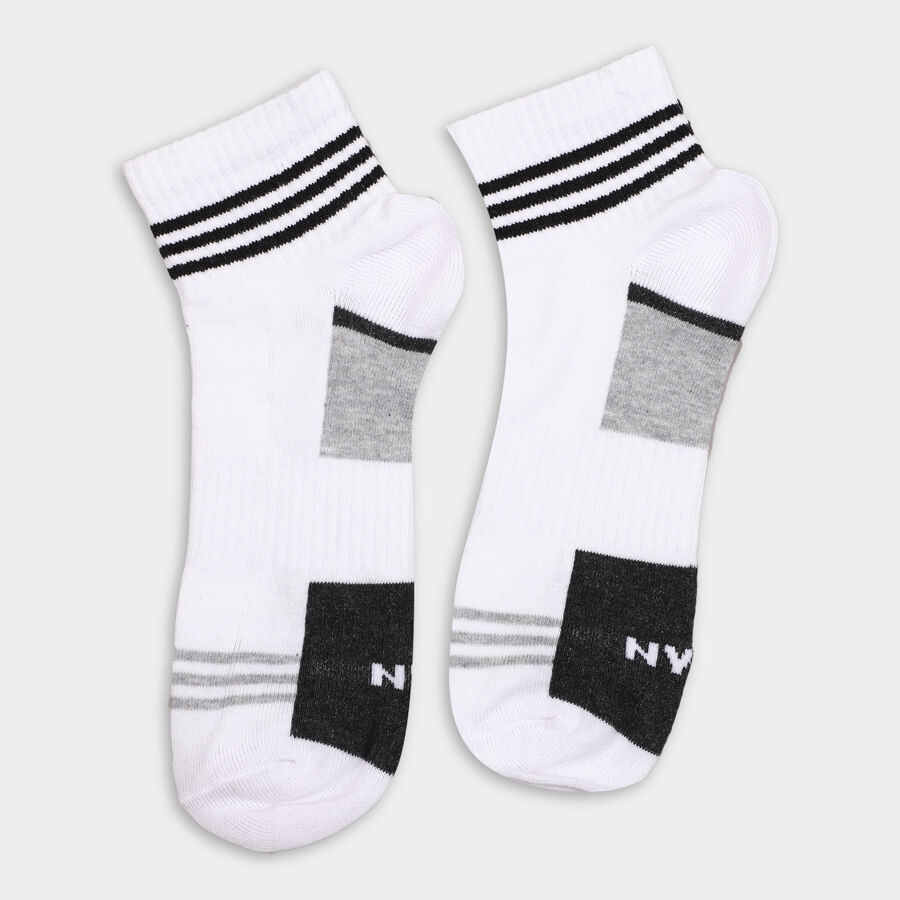 Men's Socks (Pack of 2), Melange Light Grey, large image number null