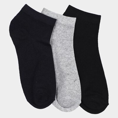 Men's Ankle Length Socks Pack of 3 ( Navy Blue, Charcoal, Black )