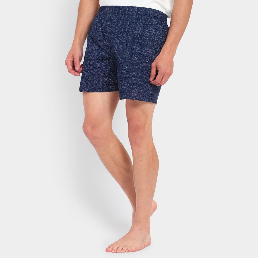 Men's 100% Cotton Boxers, Navy Blue, large image number null