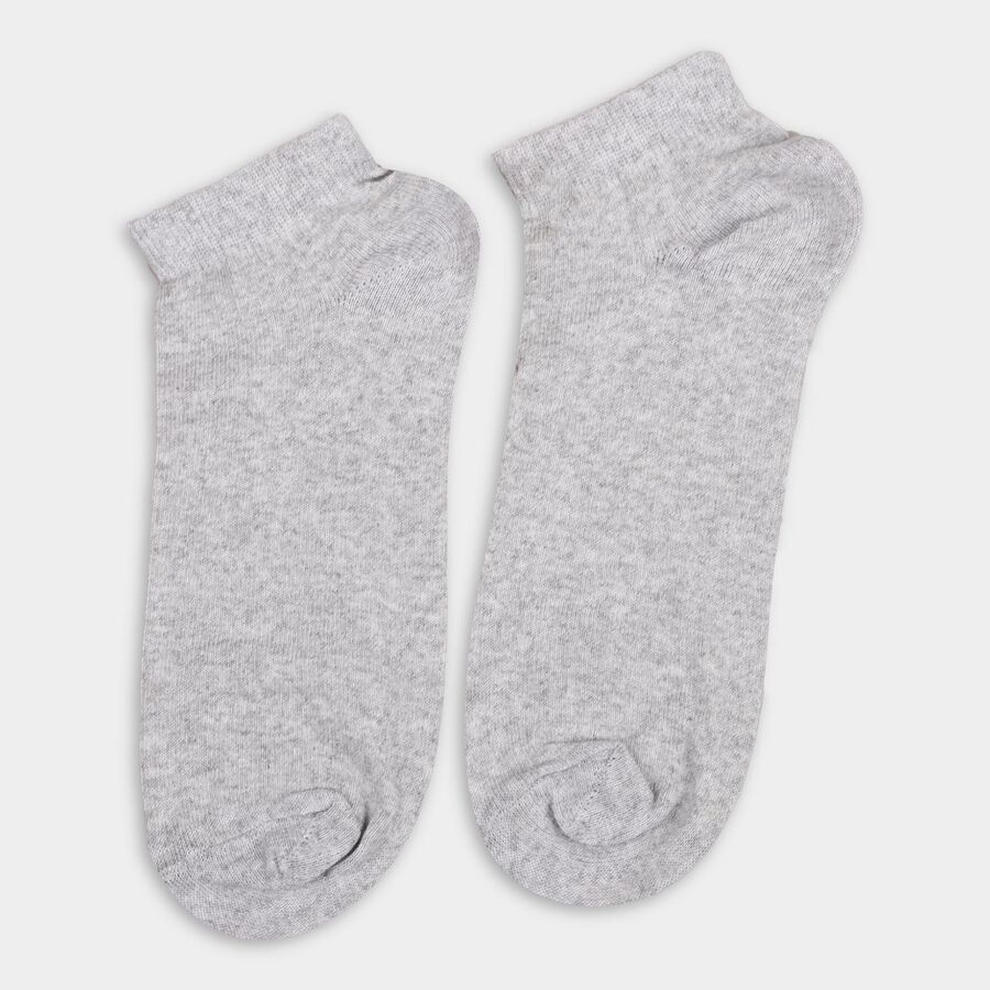 Men's Socks (Pack of 3), Melange Light Grey, large image number null