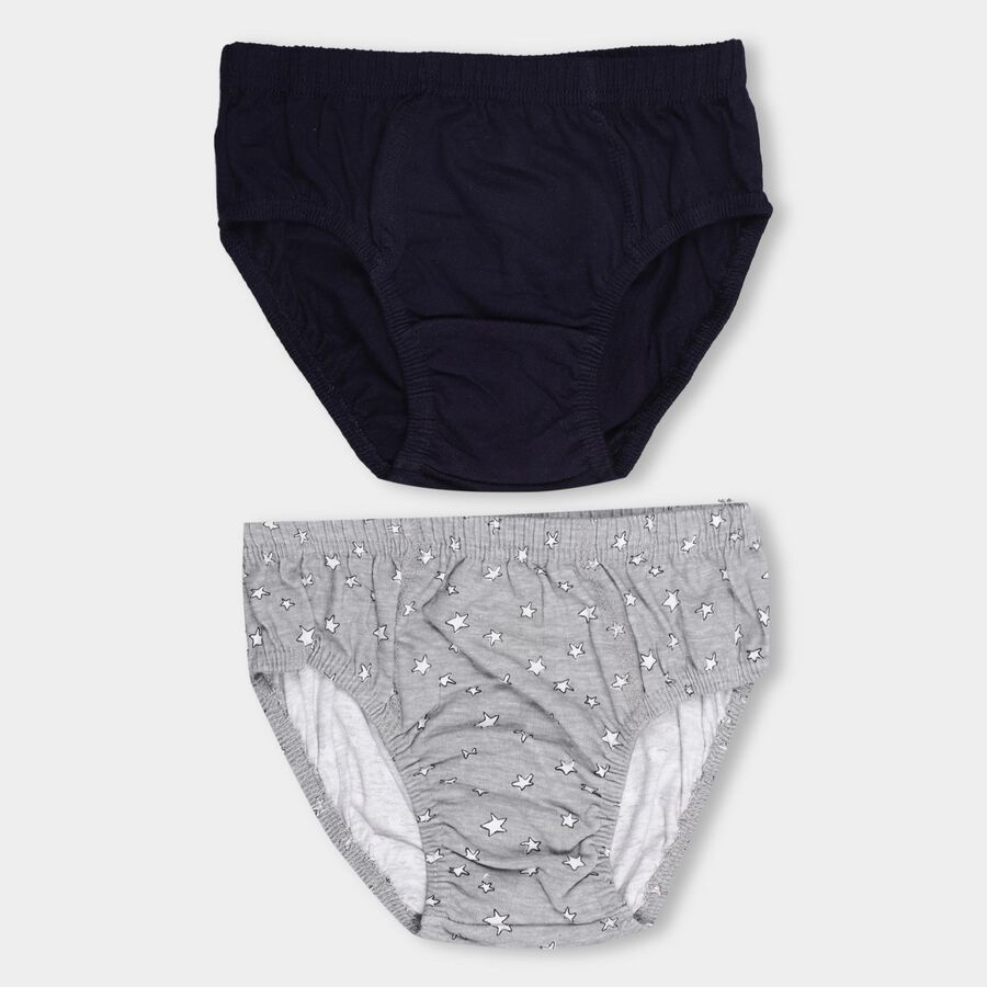Boys' 100% Cotton V-Cut Briefs, Navy Blue, large image number null