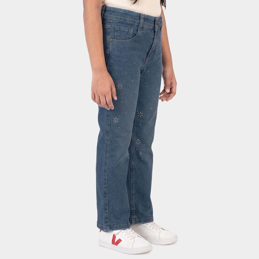Girls' Jeans, Mid Blue, large