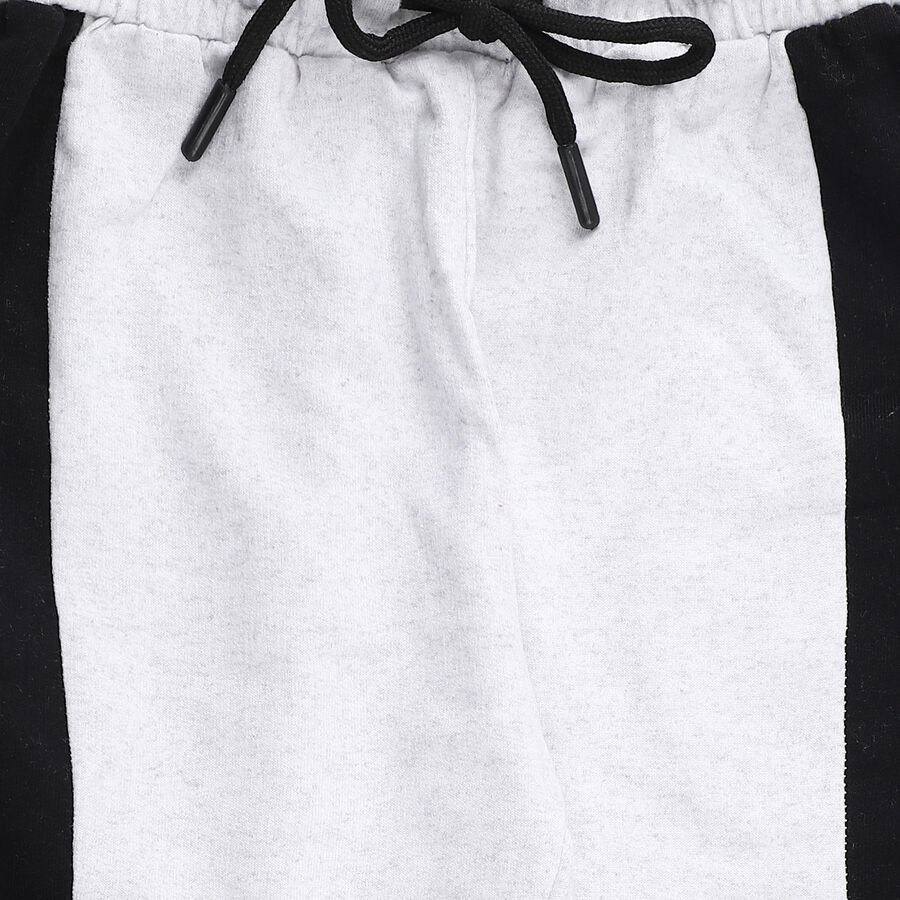 Boys' Navy Blue Regular Fit Solid Pyjama, एक्रू मिश्रित, large