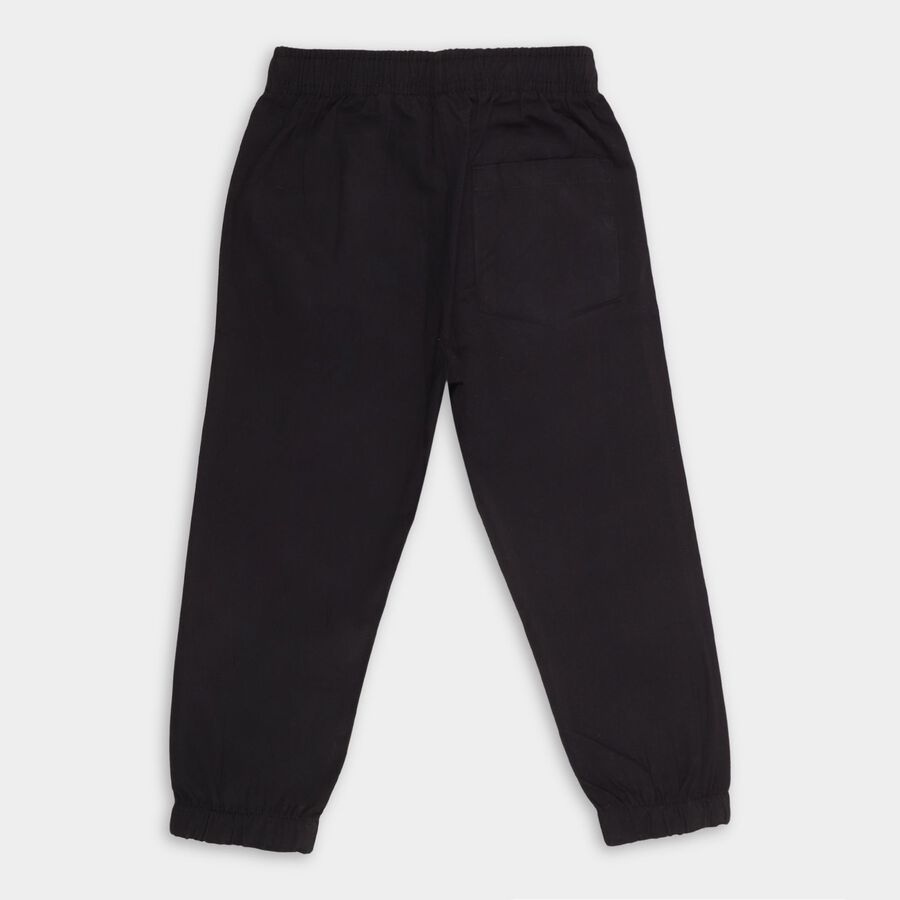 Boy's 100% Cotton Trousers, Black, large image number null
