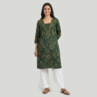 Women's Dark Green Kurta