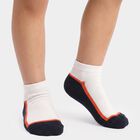 Boys' Regular Fit Ankle Length Pack of 2 Socks ( Blue, Black), सफ़ेद, small