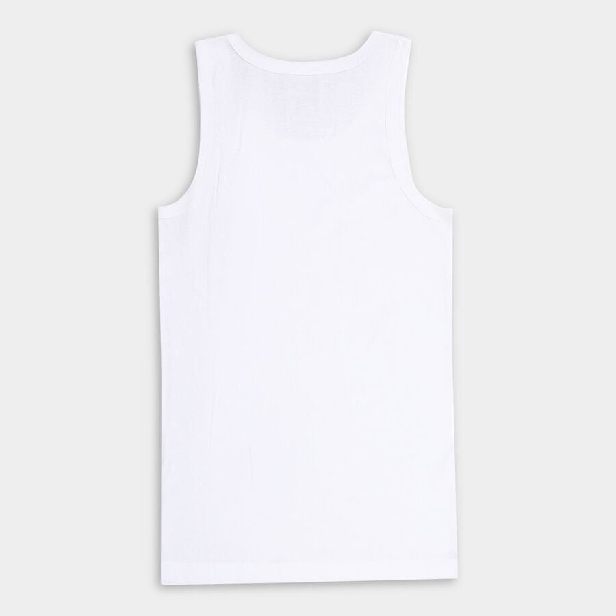Boys' Cotton Vest, White, large image number null