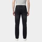 Men's Navy Blue Slim Fit Washed Jeans, गहरा नीला, small