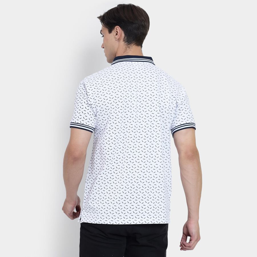 Men's 100% Cotton Collared Half Sleeves T-Shirt , Navy Blue, large image number null