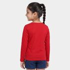 Girls Fuchsia Round Neck Regular Top, रानी (फ्यूशिया), small