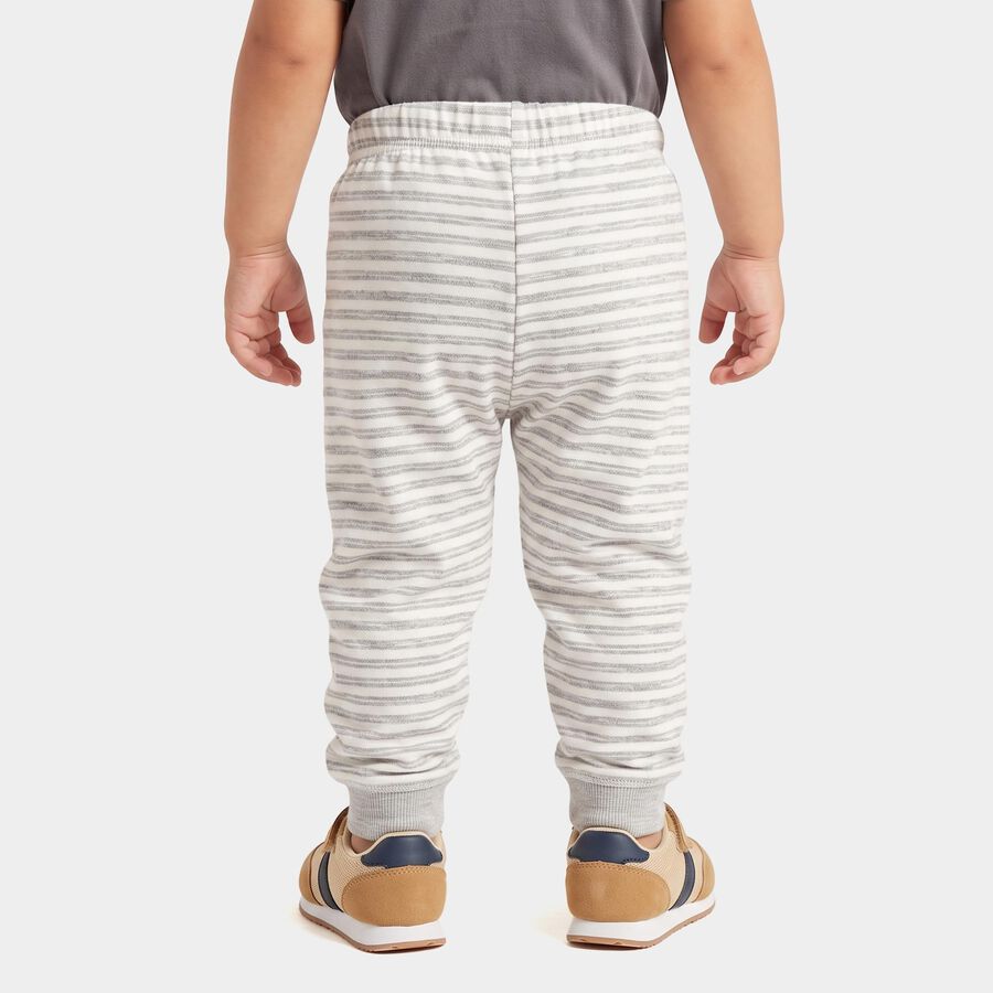 Infants Charcoal Striped Jogger Fit Pyjama, चारकोल, large