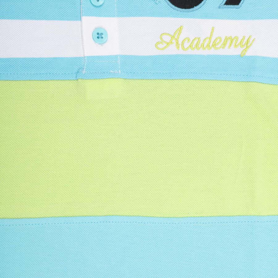 Boys' 100% Cotton Half Sleeves T-Shirt, Light Blue, large image number null