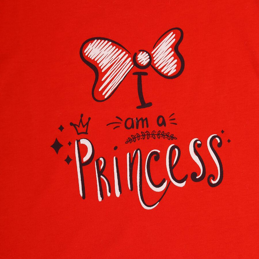 Girls' T-Shirt, लाल, large image number null