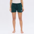 Ladies' Deep Forest Green Elastic Waist Hot Shorts, Dark Green, small image number null