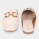 Women's White Slip-On Mule Flats, White, small