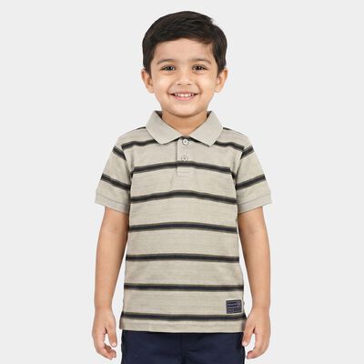 Boys Light Green Polo Neck Polo Boys T-Shirt