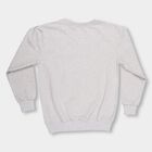 Boys Light Grey Crew Neck Casual Sweatshirt, Ecru Melange, small image number null
