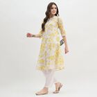 Women's Yellow Floral Printed Ethnic Set, Mustard, small