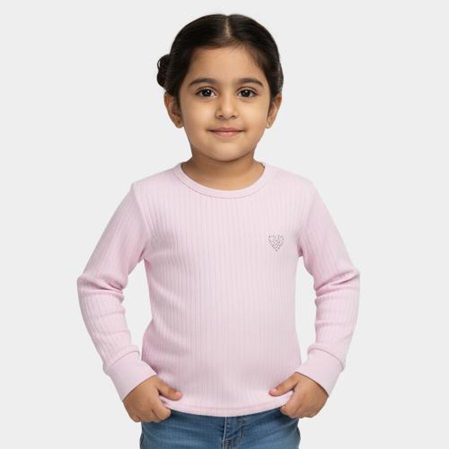 Girls' Thermal Upper, लाइलेक, large image number null