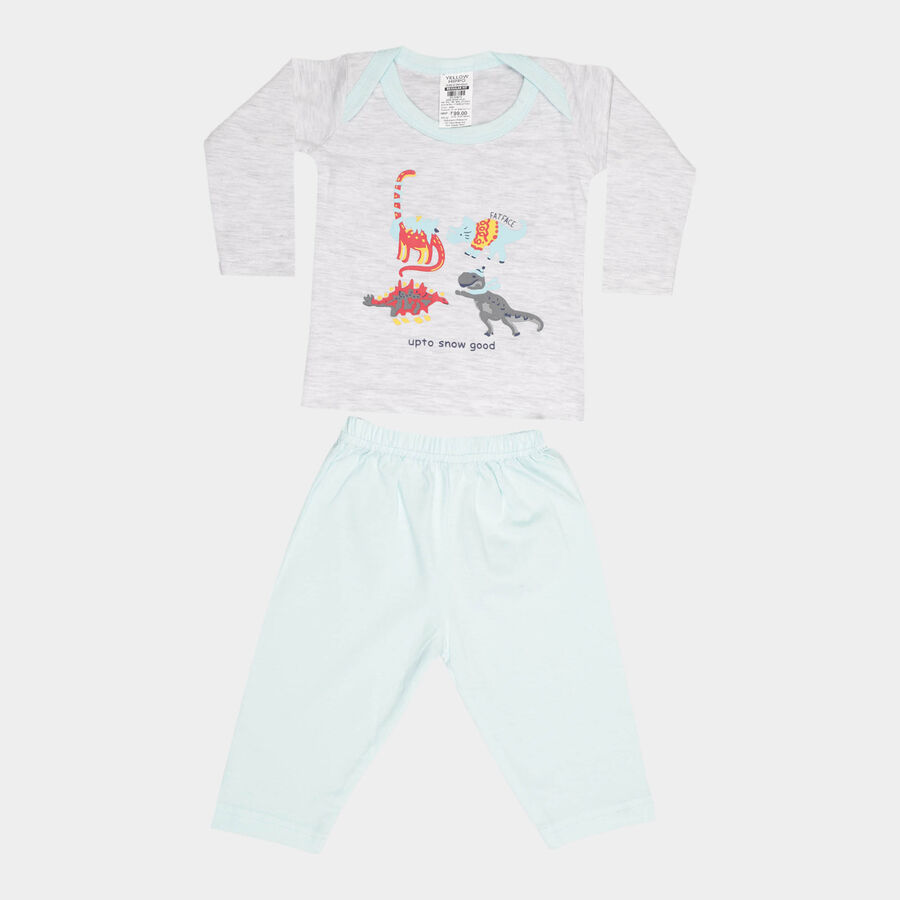 Infants Cotton Baba Suit, Aqua, large image number null