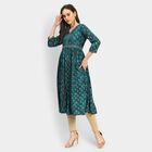 Ladies' Kurta, Teal Blue, small image number null