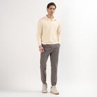 Men's Muted Charcoal Grey Slim Fit Joggers, हल्का ग्रे, small