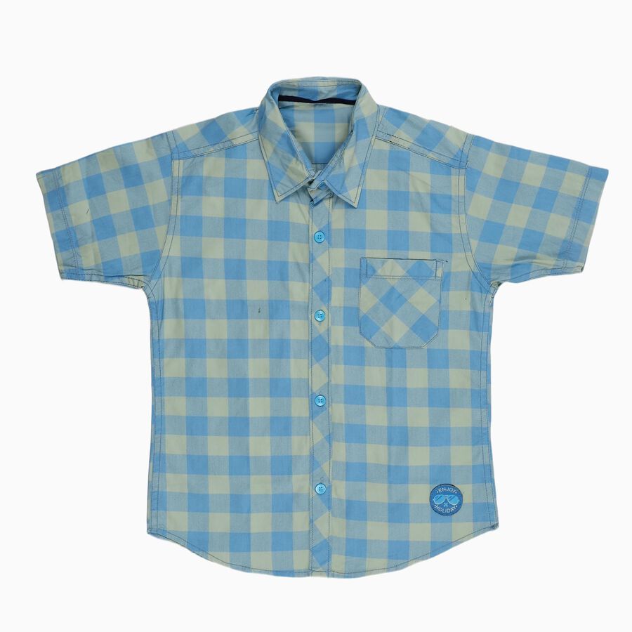 Boys' Casual Shirt, हल्का नीला, large image number null